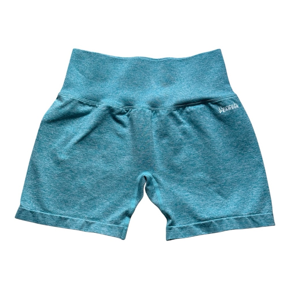 DFYNE x Hannah Pearson shorts small blue gym workout body con